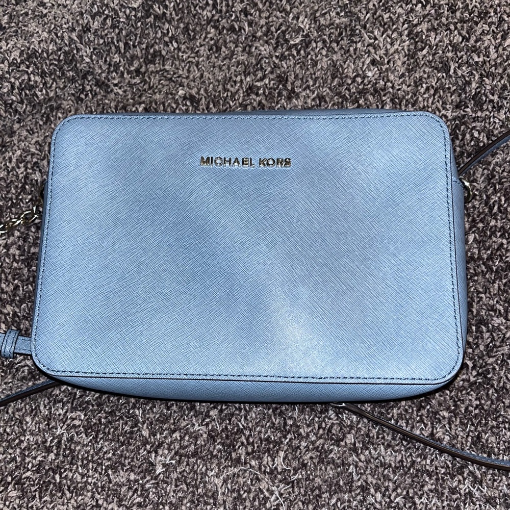 Michael Kors Light Blue Leather Crossbody